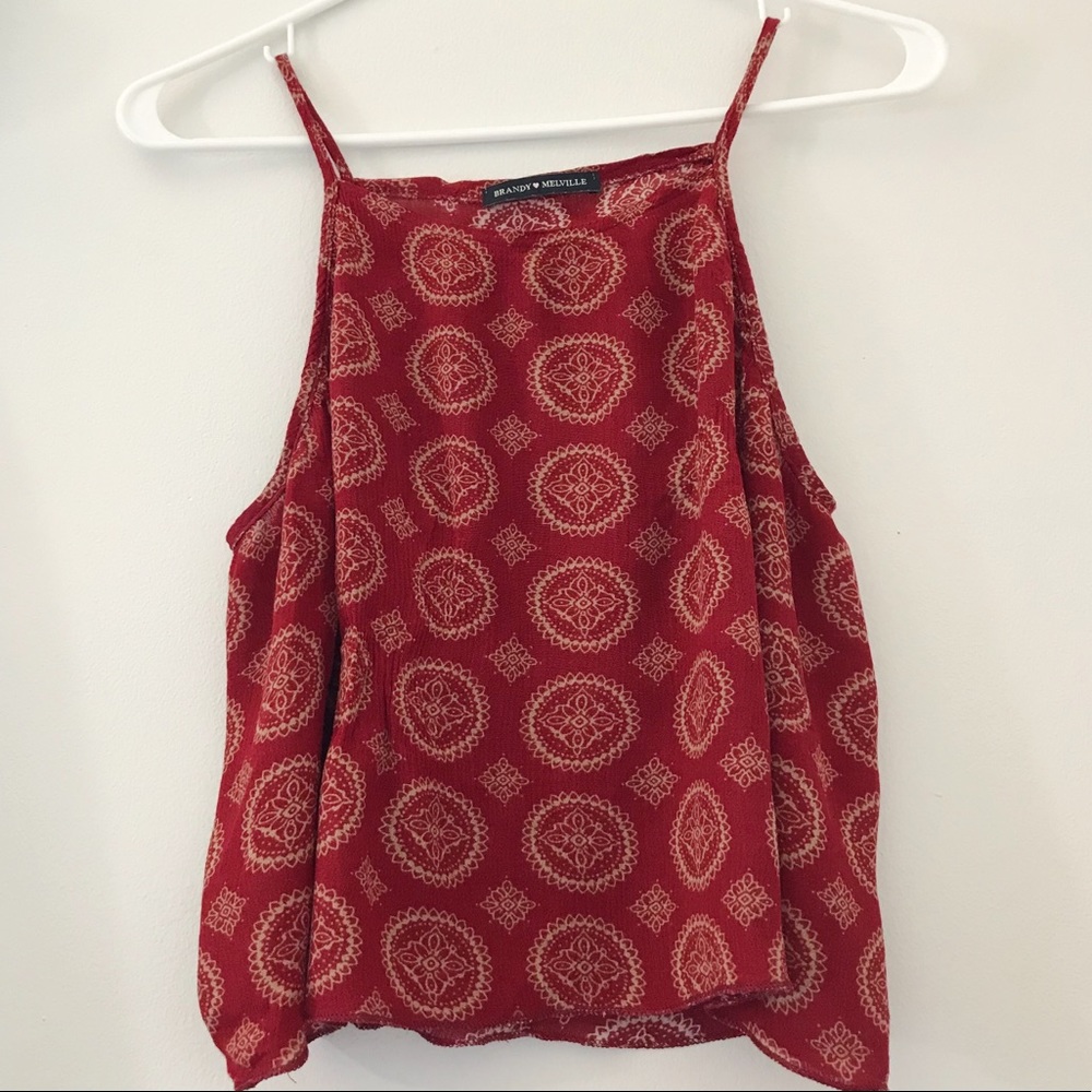 red Brandy Melville medallion tank